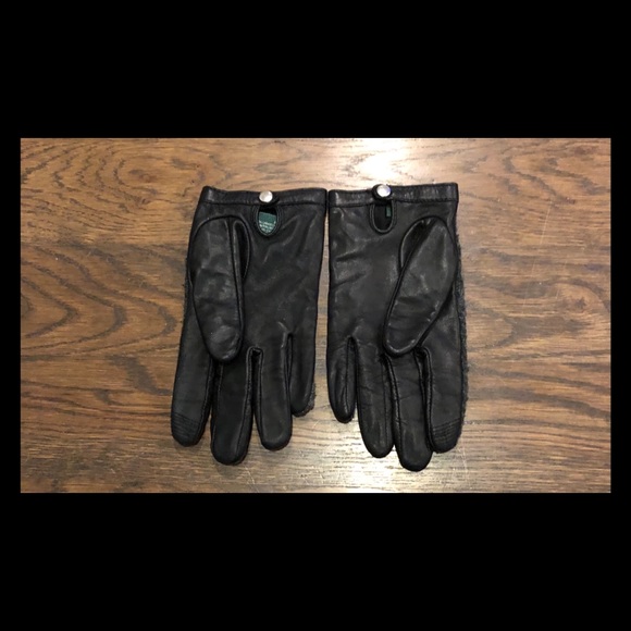 Ralph Lauren grey wool & leather gloves - Picture 6 of 6